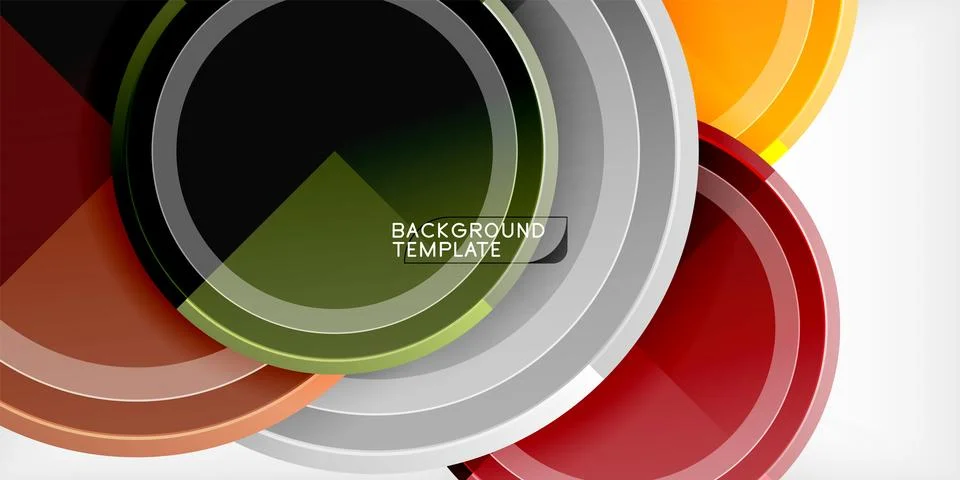 Minimal geometric abstract background. Circle triangle design Stock Illustration