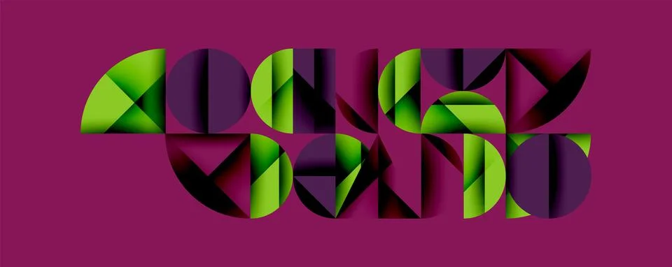 Minimal geometric abstract background. Circle square and triangle design Illustrazione stock