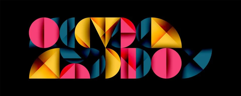 Minimal geometric abstract background. Circle square and triangle design Stock Illustration