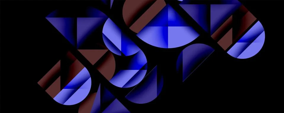 Minimal geometric abstract background. Circle square and triangle design Stock Illustration