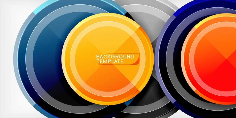 Minimal geometric abstract background. Circle triangle design Stock Illustration