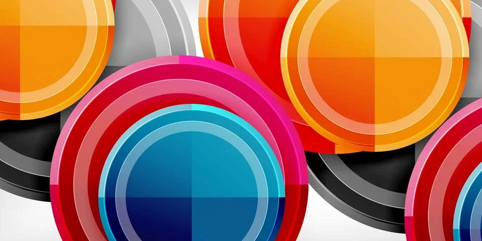 Minimal geometric abstract background. Circle triangle design Stock Illustration