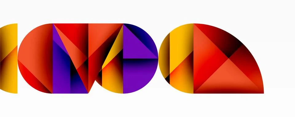 Minimal geometric abstract background. Circle square and triangle design Stock Illustration