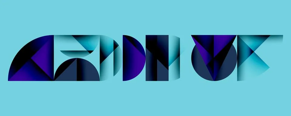 Minimal geometric abstract background. Circle square and triangle design Illustrazione stock