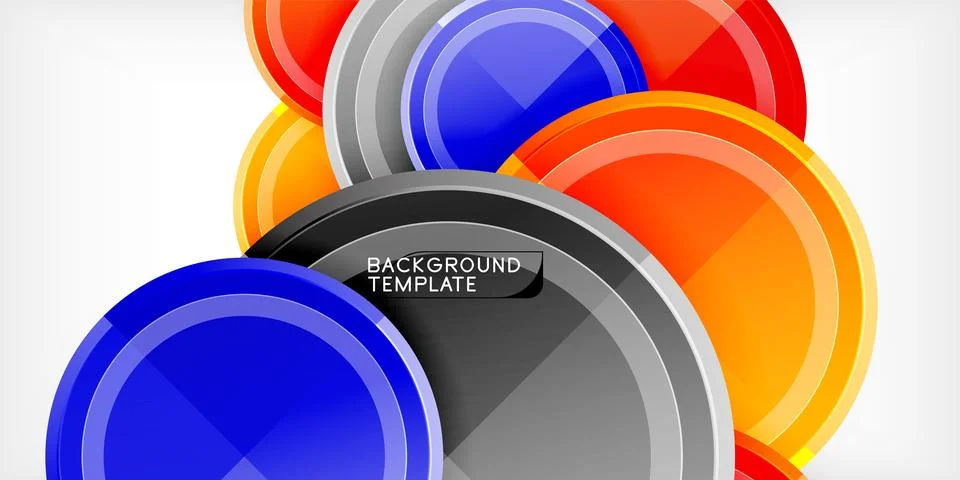 Minimal geometric abstract background. Circle triangle design Stock Illustration