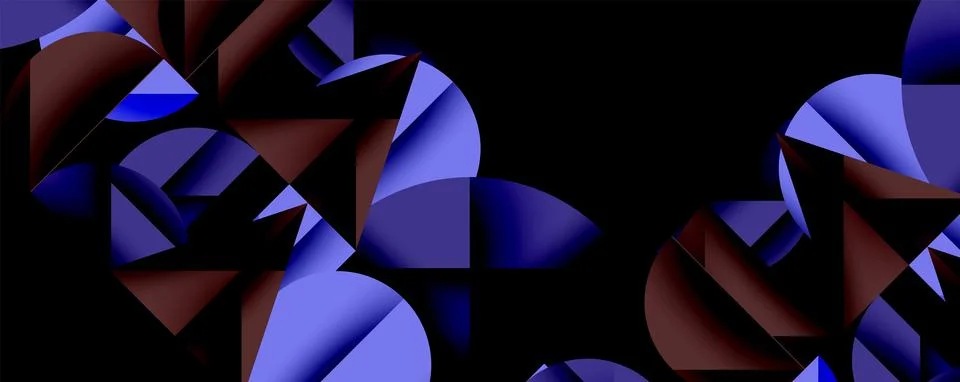 Minimal geometric abstract background. Circle square and triangle design Stock Illustration