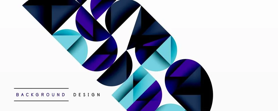 Minimal geometric abstract background. Circle square and triangle design イラスト素材