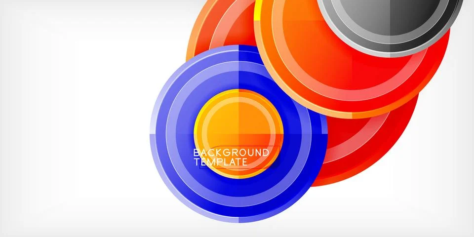 Minimal geometric abstract background. Circle triangle design Stock Illustration