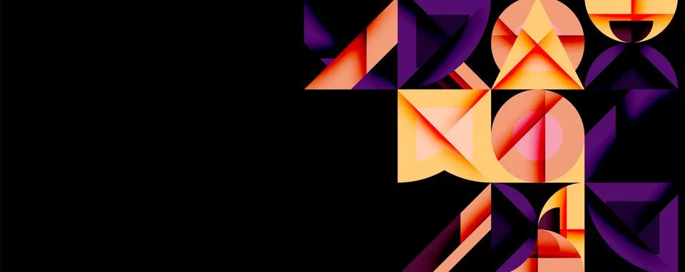 Minimal geometric abstract background. Circle square and triangle design 스톡 일러스트