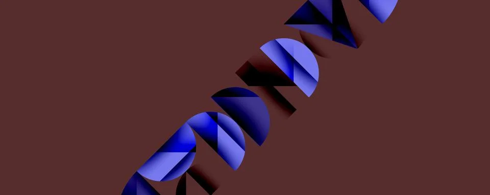 Minimal geometric abstract background. Circle square and triangle design Stock Illustration