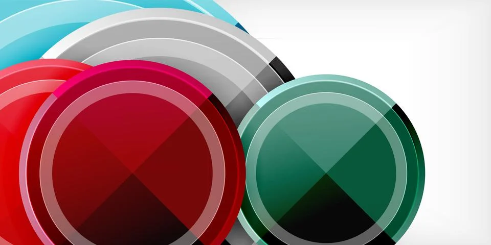 Minimal geometric abstract background. Circle triangle design Stock Illustration
