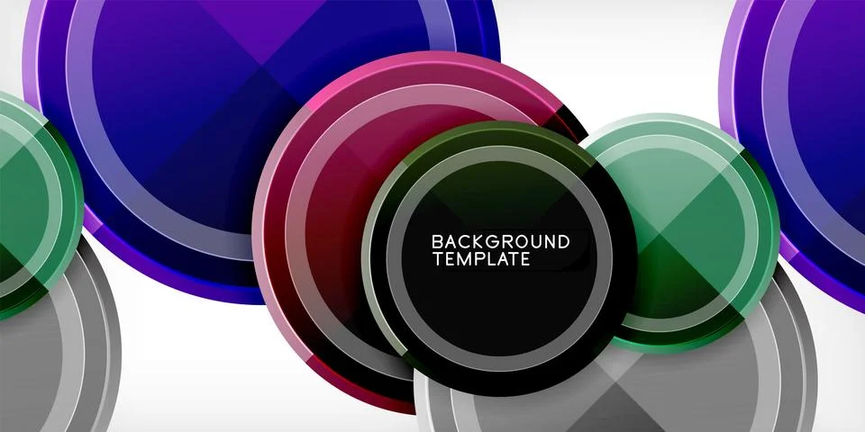 Minimal geometric abstract background. Circle triangle design Stock Illustration