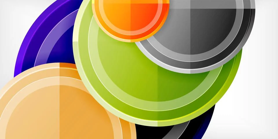 Minimal geometric abstract background. Circle triangle design Stock Illustration