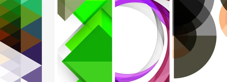 Minimal geometric abstract background with circles, lines and triangles イラスト素材