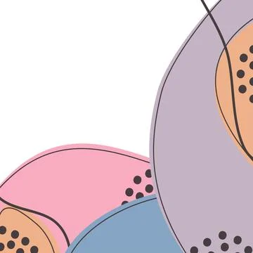 Minimal geometric abstract background. Creative doodle pattern in trendy pa.. 스톡 일러스트