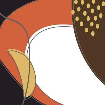 Minimal geometric abstract background. Creative doodle pattern in trendy pa.. Illustrazione stock