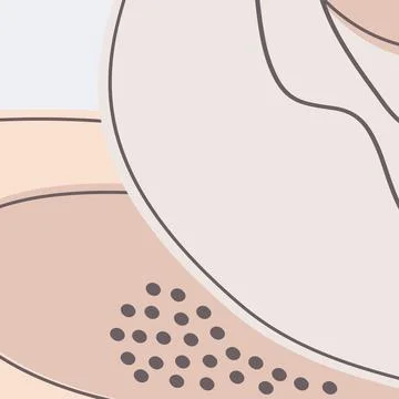 Minimal geometric abstract background. Creative doodle pattern in trendy pa.. 스톡 일러스트