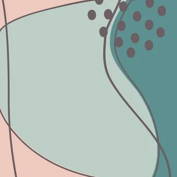 Minimal geometric abstract background. Creative doodle pattern in trendy pa.. Stock Illustration