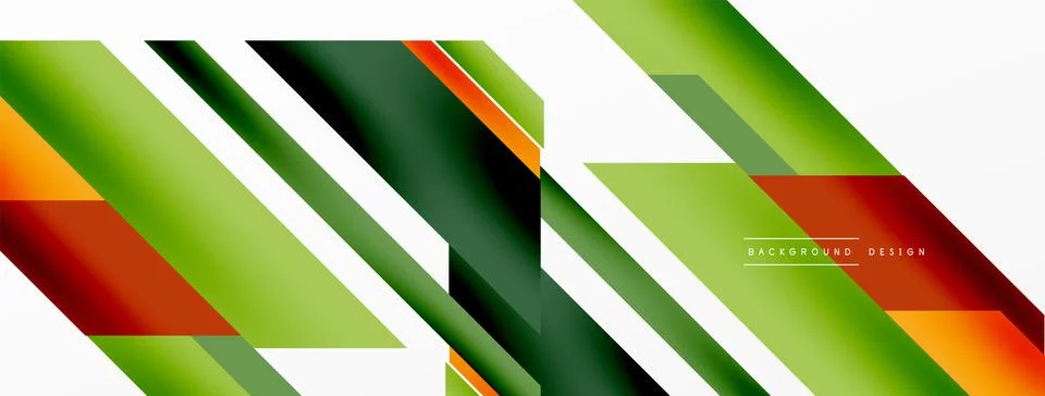 Minimal geometric abstract background. Dynamic 3d lines composition. Trendy イラスト素材