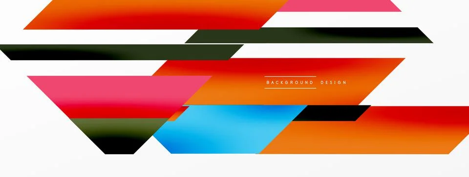 Minimal geometric abstract background. Dynamic 3d lines composition. Trendy イラスト素材
