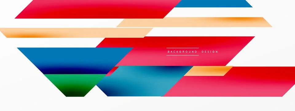 Minimal geometric abstract background. Dynamic 3d lines composition. Trendy イラスト素材