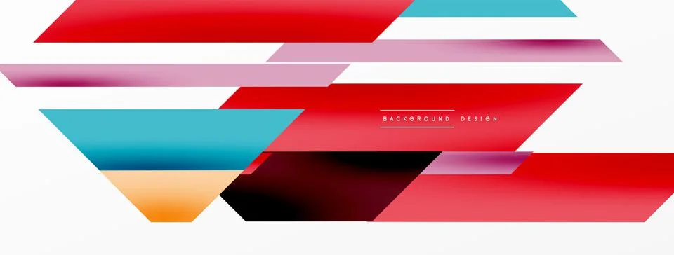 Minimal geometric abstract background. Dynamic 3d lines composition. Trendy Stock Illustration