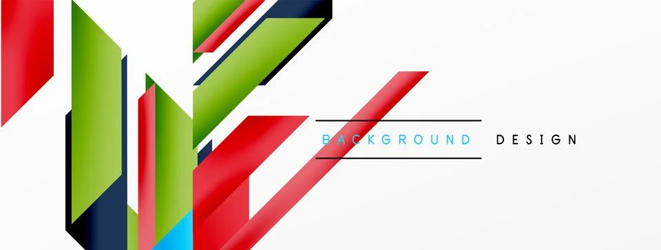 Minimal geometric abstract background. Dynamic 3d lines composition. Trendy イラスト素材