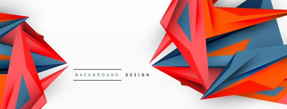 Minimal geometric abstract background. Low poly dynamic triangle design. Trendy Stock Illustration