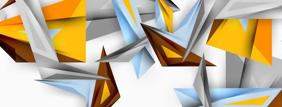 Minimal geometric abstract background. Low poly dynamic triangle design. Trendy Stock Illustration