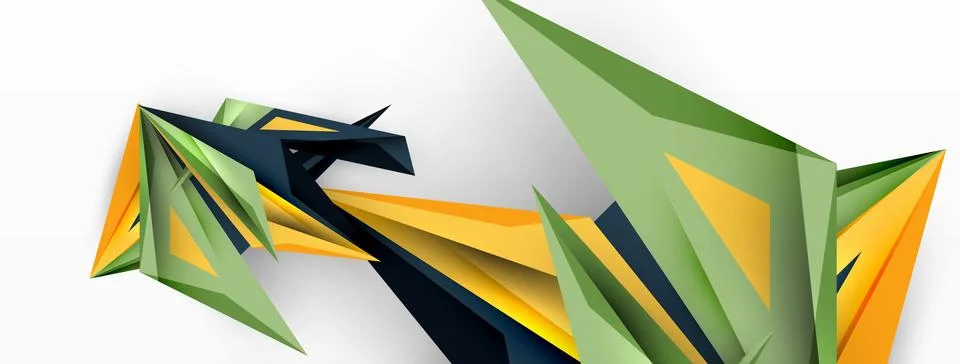 Minimal geometric abstract background. Low poly dynamic triangle design. Trendy 스톡 일러스트