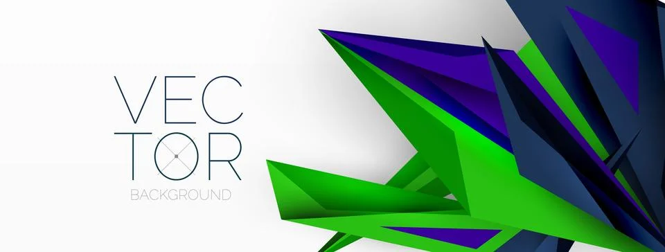 Minimal geometric abstract background. Low poly dynamic triangle design. Trendy Stock Illustration