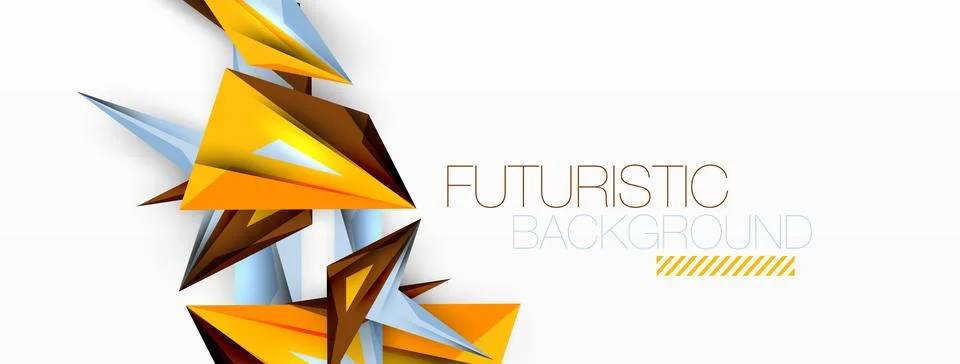 Minimal geometric abstract background. Low poly dynamic triangle design. Trendy Stock Illustration