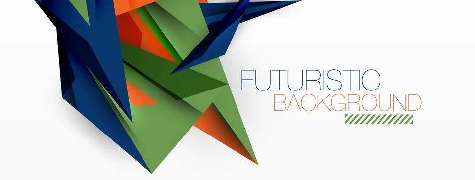 Minimal geometric abstract background. Low poly dynamic triangle design. Trendy Stock Illustration