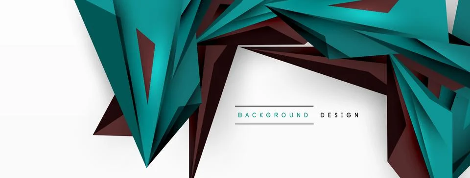 Minimal geometric abstract background. Low poly dynamic triangle design. Trendy Stock Illustration