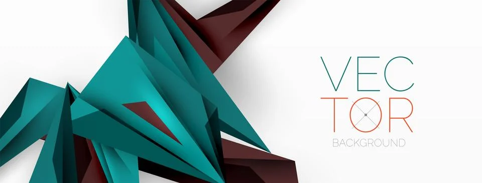 Minimal geometric abstract background. Low poly dynamic triangle design. Trendy Illustration