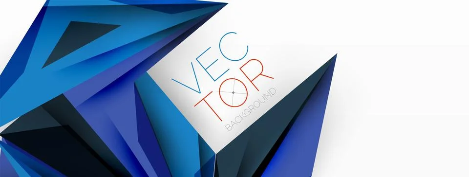 Minimal geometric abstract background. Low poly dynamic triangle design. Trendy Stock Illustration