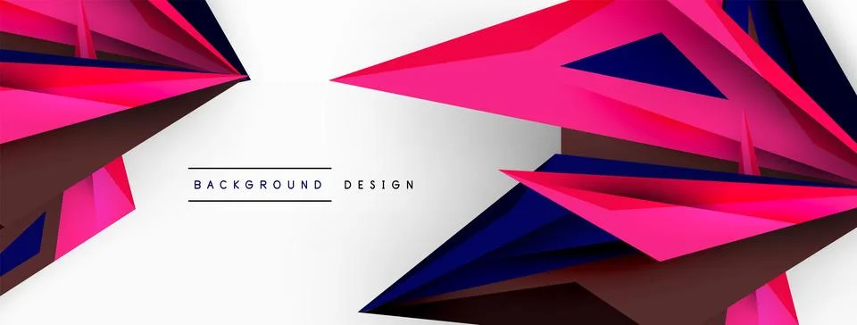 Minimal geometric abstract background. Low poly dynamic triangle design. Trendy Illustration