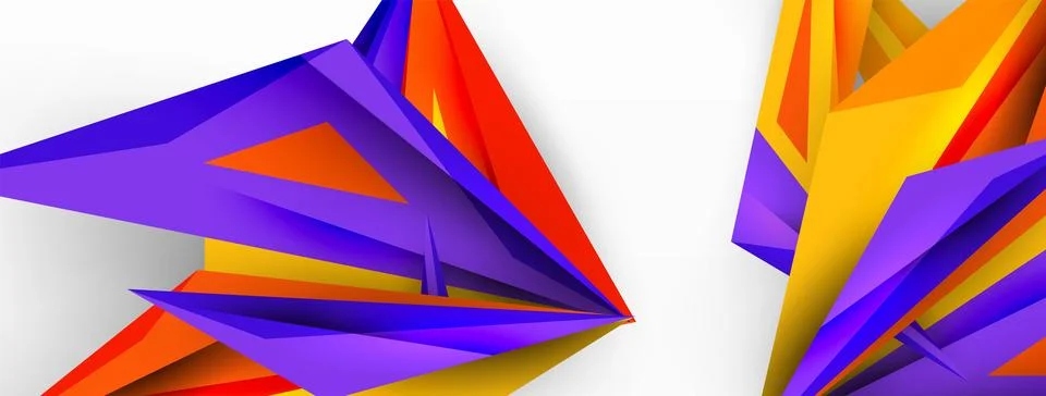 Minimal geometric abstract background. Low poly dynamic triangle design. Trendy Stock Illustration