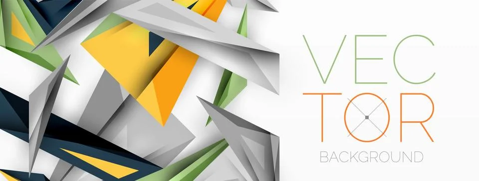 Minimal geometric abstract background. Low poly dynamic triangle design. Trendy Illustrazione stock