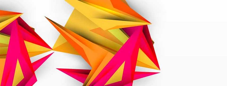 Minimal geometric abstract background. Low poly dynamic triangle design. Trendy Stock Illustration