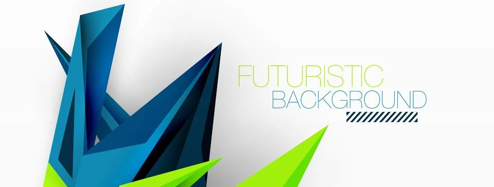 Minimal geometric abstract background. Low poly dynamic triangle design. Trendy Stock Illustration