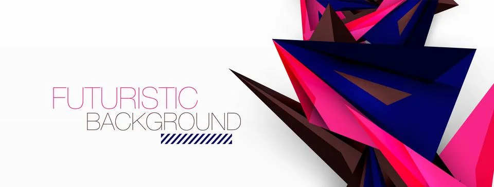 Minimal geometric abstract background. Low poly dynamic triangle design. Trendy Stock Illustration