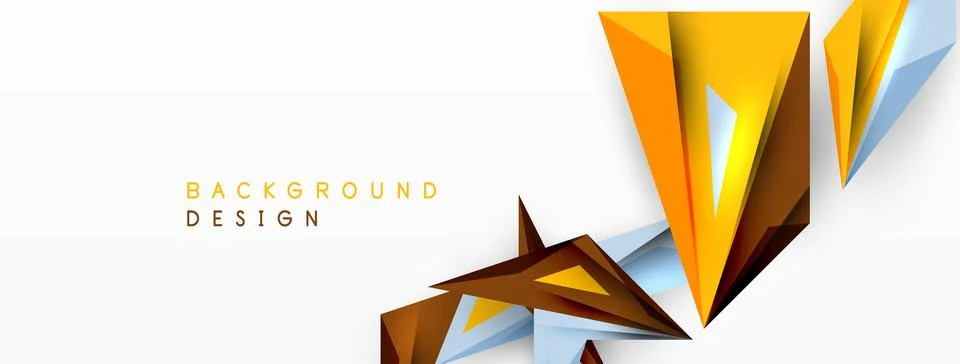 Minimal geometric abstract background. Low poly dynamic triangle design. Trendy Stock Illustration