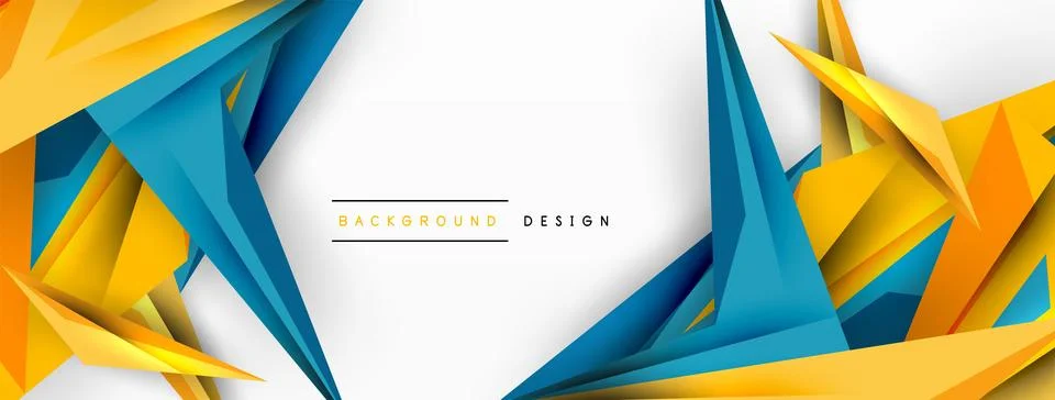 Minimal geometric abstract background. Low poly dynamic triangle design. Trendy Illustrazione stock