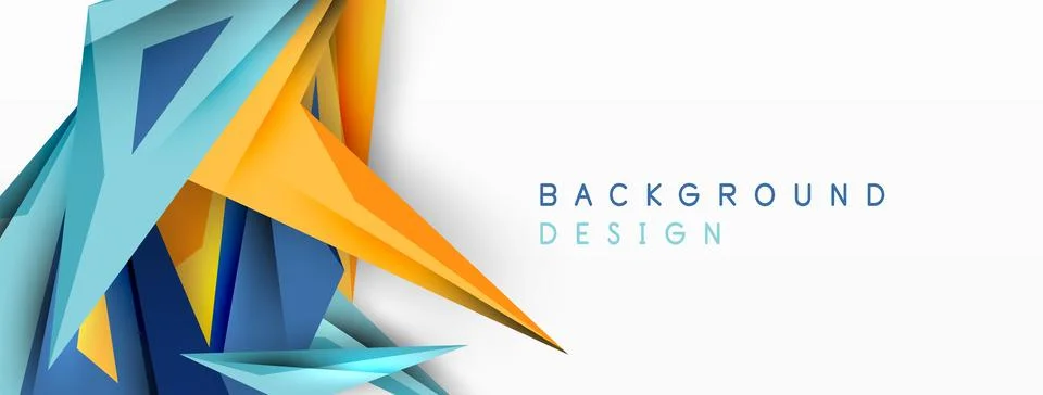 Minimal geometric abstract background. Low poly dynamic triangle design. Trendy Stock Illustration