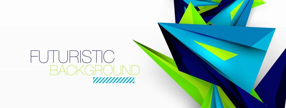 Minimal geometric abstract background. Low poly dynamic triangle design. Trendy Stock Illustration