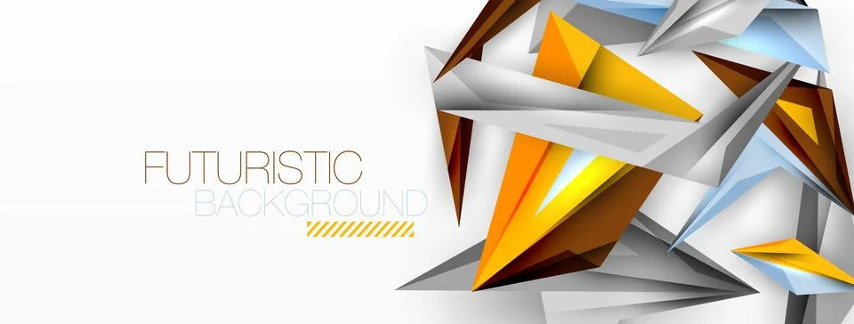Minimal geometric abstract background. Low poly dynamic triangle design. Trendy Stock Illustration