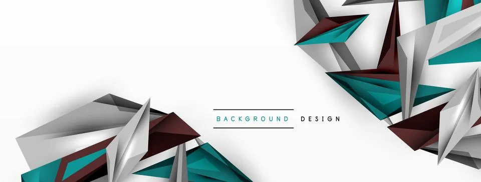 Minimal geometric abstract background. Low poly dynamic triangle design. Trendy Stock Illustration