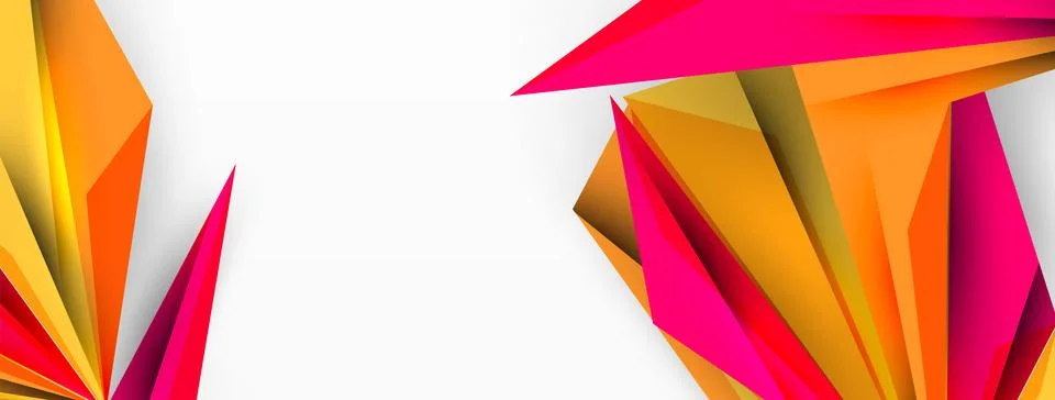 Minimal geometric abstract background. Low poly dynamic triangle design. Trendy Stock Illustration