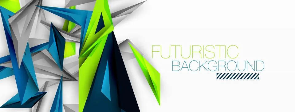 Minimal geometric abstract background. Low poly dynamic triangle design. Trendy Stock Illustration